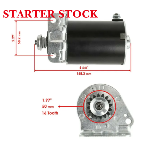 SM01965 390838 497594 497595 John Deere AM1223375742 Lawn Mower Starter Motor for Briggs & Stratton 394805 693054 497594 497595picture2