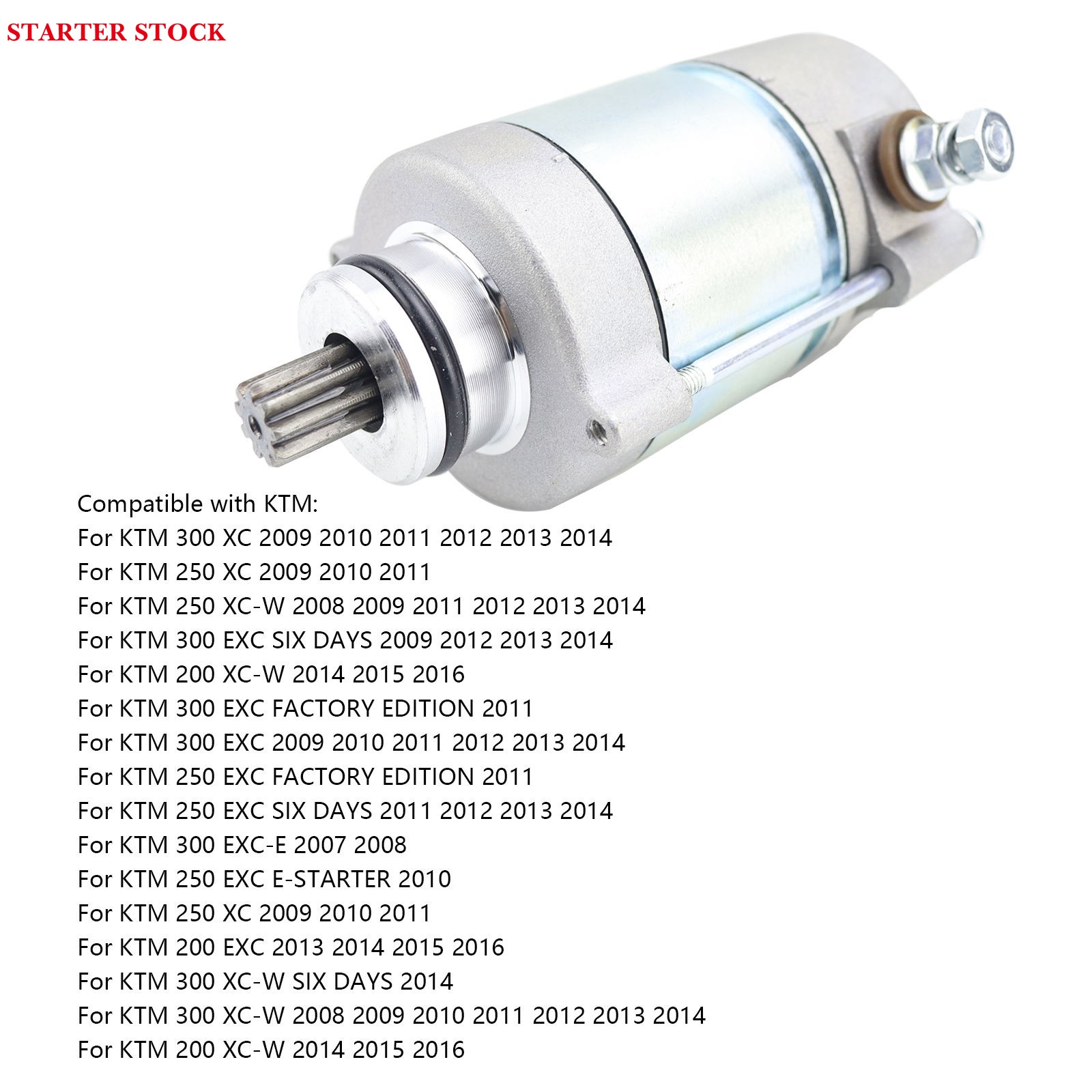 250 R Dirt Bike 55140001000Silver Starter Motor for KTM 200 250 300 EXC XC-W XC XC-W EXC-E Six Days Freeride
