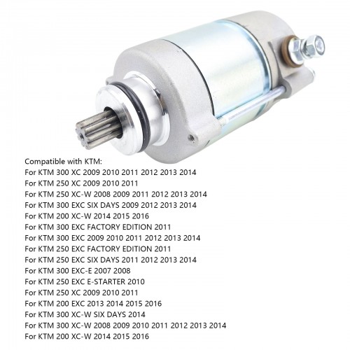 250 R Dirt Bike 55140001000Silver Starter Motor for KTM 200 250 300 EXC XC-W XC XC-W EXC-E Six Days Freeride