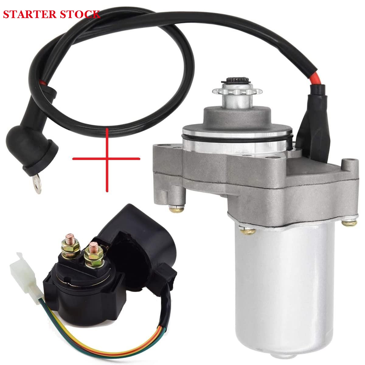 50cc 70cc 90cc 100cc 110cc 125cc Dirt Bikes Go Karts ATVs Pit BikeWave 125 Engine Hondaa Starter Motor+Solenoid Relay for