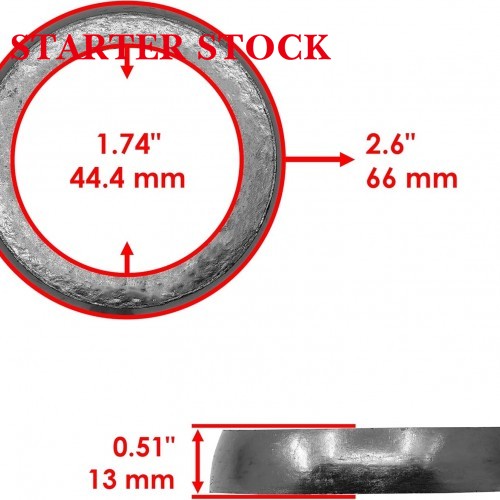 Starterstock Muffler Pipe Gasket Compatible with Arctic Cat Bearcat 570 2007-2014 / XF 6000 SNO PRO 2015picture2