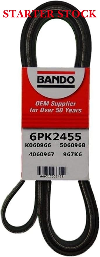 Bando USA 6PK2455 OEM Quality Serpentine Belt