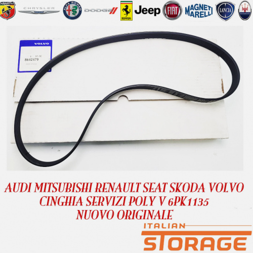 Audi Mitsubishi Renault Seat Skoda Volvo Belt Services Poly V 6PK1135 8642479