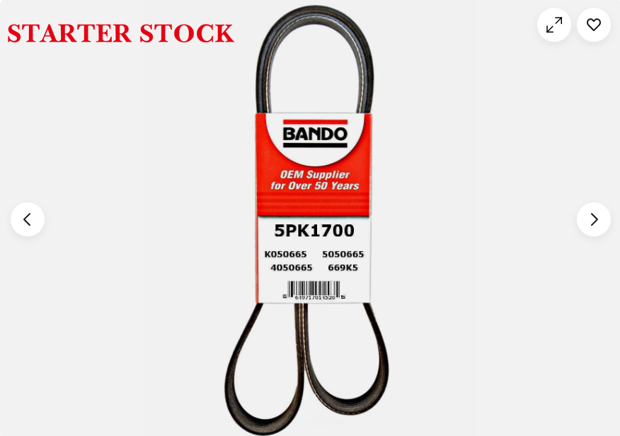 Accessory Drive Belt Bando 5PK1700