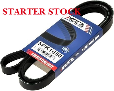 EPDM Serpentine Belt 5PK1650 Compatible with Chevy, for Suzuki, for Volkswagen - 1999-2003 Tracker 2L, 2006-2008 Grand Vitara, 1999-2003 Vitara, 1999-2001 Golf, 2001 Beetle