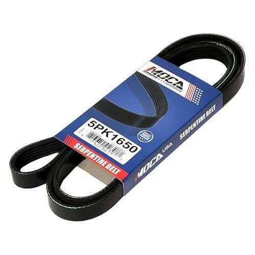 EPDM Serpentine Belt 5PK1650 Compatible with Chevy, for Suzuki, for Volkswagen - 1999-2003 Tracker 2L, 2006-2008 Grand Vitara, 1999-2003 Vitara, 1999-2001 Golf, 2001 Beetle