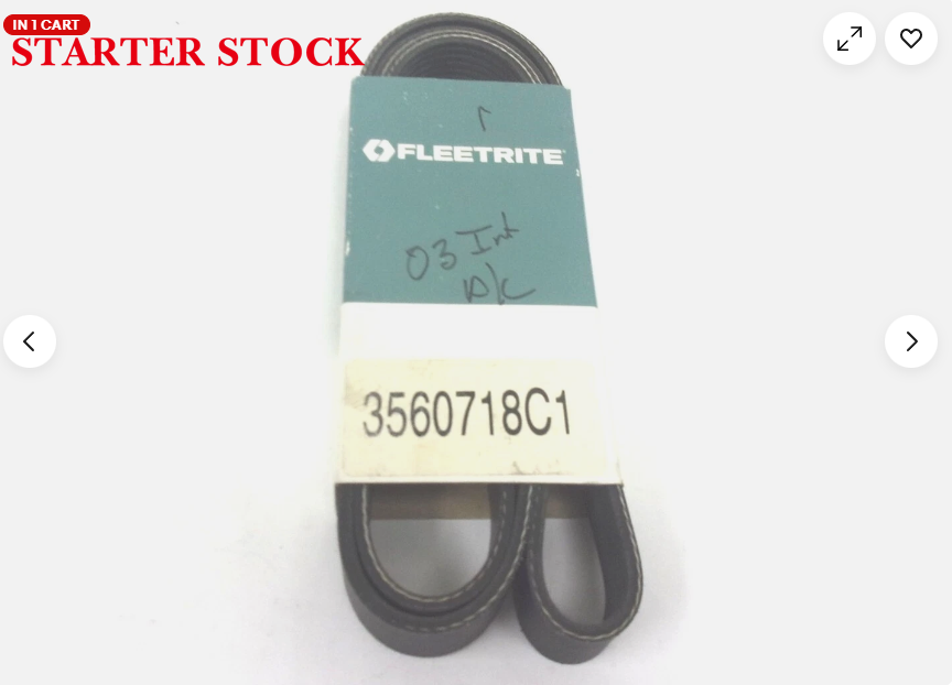 3560718C1 NEW FLEETRITE INTERNATIONAL SERPENTINE V-BELT 8PK1567 K080616 4080615