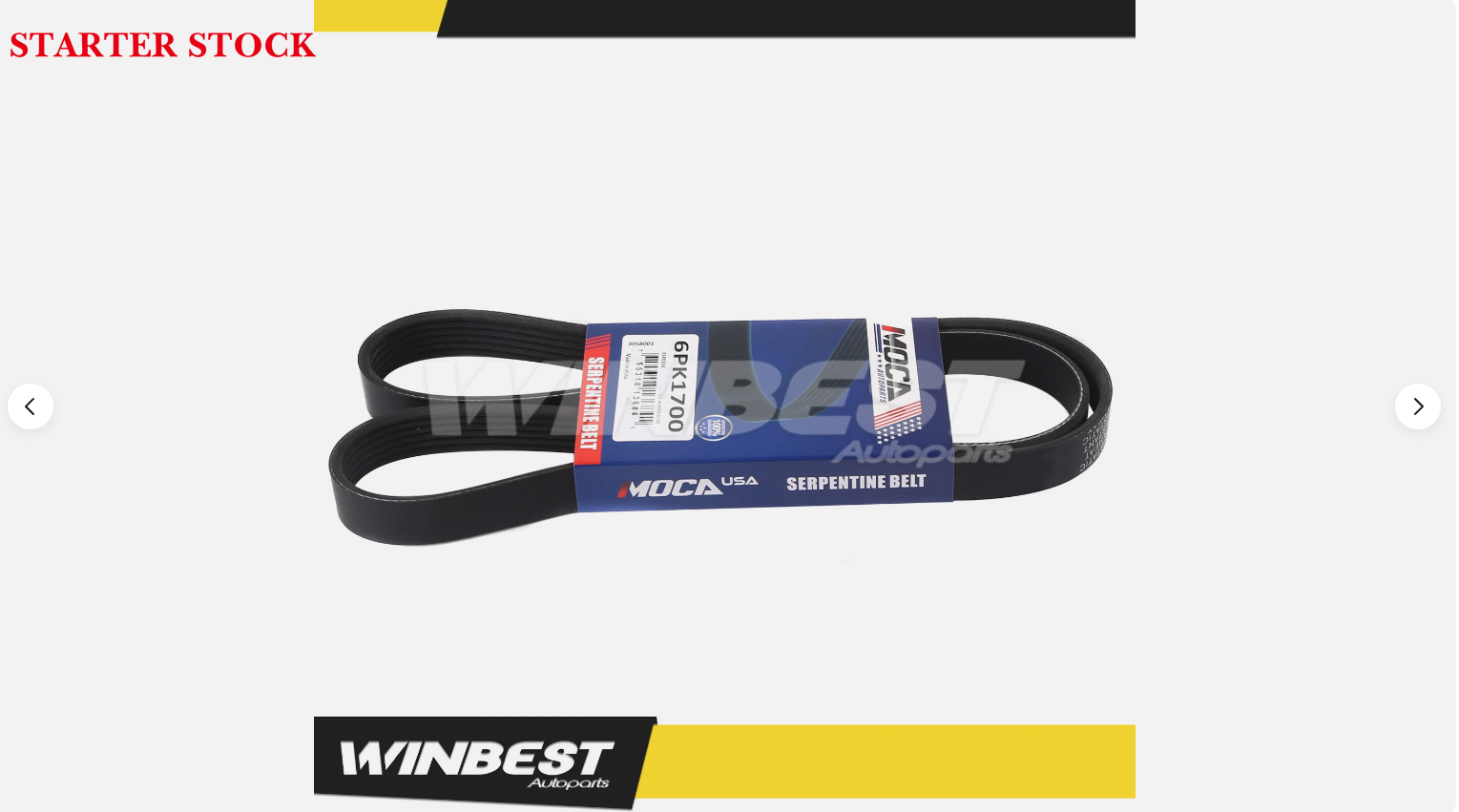 EPDM Serpentine Belt 6PK1700 for Chevrolet Dodge Hyundai Pontiac Volkswagen Benz