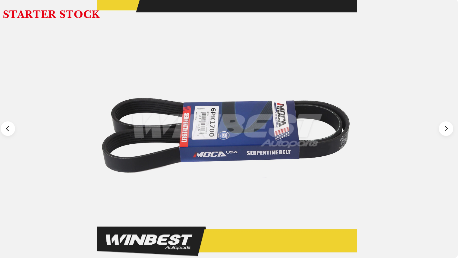 EPDM Serpentine Belt 6PK1700 for Chevrolet Dodge Hyundai Pontiac Volkswagen Benz