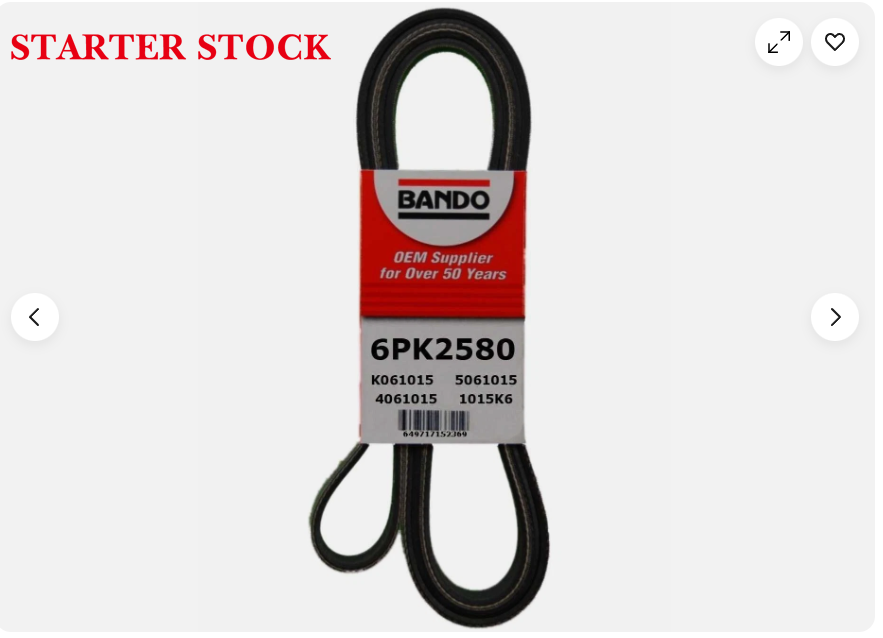 Accessory Drive Belt Bando 6PK2580  Engines Stores (5808)