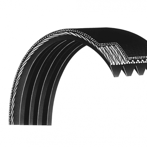 Cinta serpenteada automotriz Bando Rib Ace 5PK1760, con nervaduras en forma de V; sección tipo PK, 0,7 pulgadas de ancho en la parte superior, 1760 mm de largo en el exterior, 0,175 pulgadas de grosor, fabricada en caucho