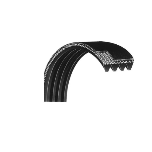 Cinta serpenteada automotriz Bando Rib Ace 4PK1235, con nervaduras en forma de V; sección de tipo PK, 0,56 pulgadas de ancho en la parte superior, 1235 mm de largo en el lado exterior, 0,175 pulgadas de grosor, material de goma
