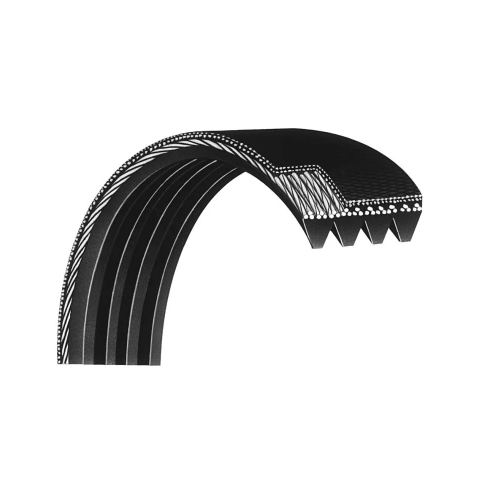 Bando Rib Ace 4PK570 Automotive Serpentine V-Ribbed Belt, PK Section, 0.56 in W Top, 570 mm L Outside, 0.175 in THK, Rubber