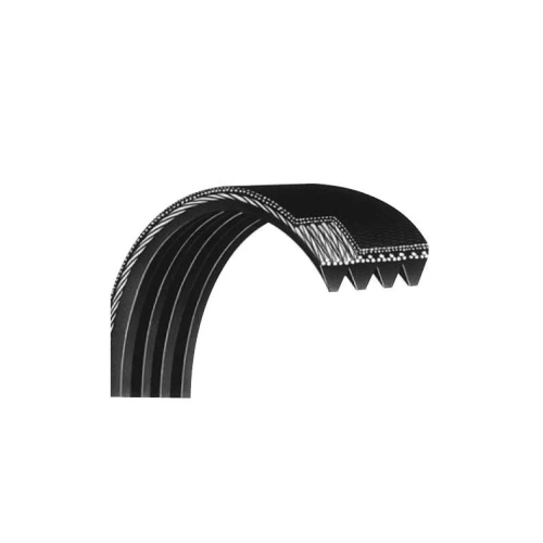 Cinta serpenteada automotriz Bando Rib Ace 4PK765, con nervaduras en forma de V; sección de tipo PK, con una anchura superior de 0,56 pulgadas, una longitud exterior de 765 mm y un grosor de 0,175 pulgadas; fabricada en caucho