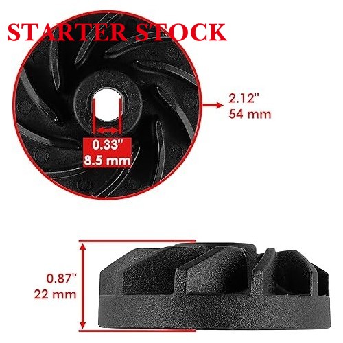 Starterstock Water Pump Impeller Compatible with Polaris 700 Dragon IQ 163 SwitchBack 2008/ RMK 155 2007-2010picture2