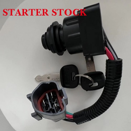 Fit for Kubota Ignition Switch with Key HRC40-53960 RC411-53964 20 30 35 KX155 161 Keypicture2