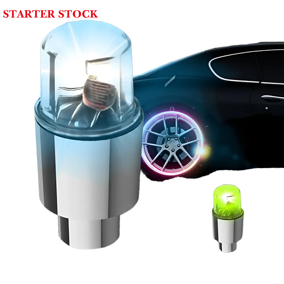 Universal 12V LED Ambient Light for Car Motorcycle Bicycle Wheel & Tire Valve Cover Hub Colorful Flashing Neon Lamp Decor