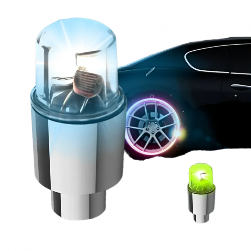 Universal 12V LED Ambient Light for Car Motorcycle Bicycle Wheel & Tire Valve Cover Hub Colorful Flashing Neon Lamp Decor