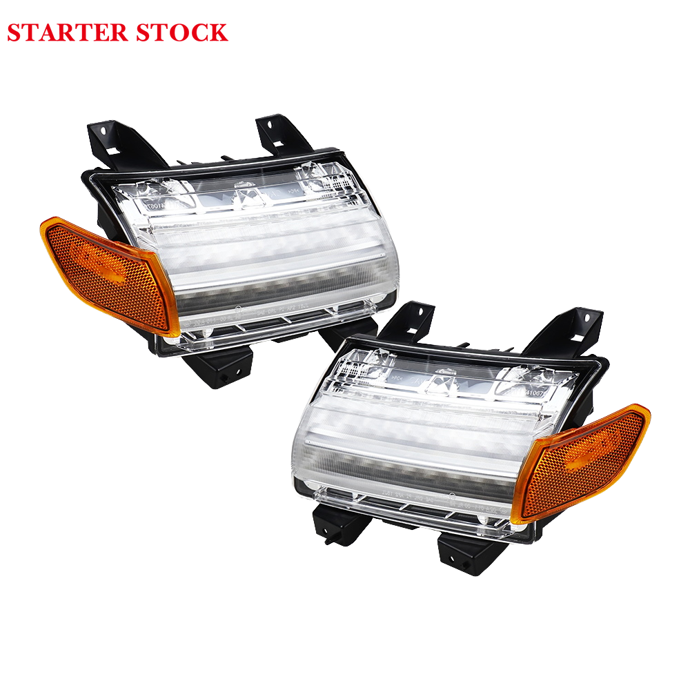 2018-2023 for Jeep for Wrangler JL Clear LED Fender Light with Daytime Running Turn Signal Lights