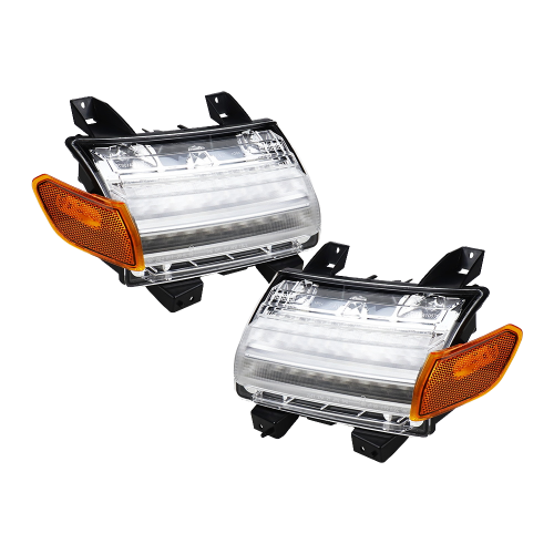 2018-2023 for Jeep for Wrangler JL Clear LED Fender Light with Daytime Running Turn Signal Lights