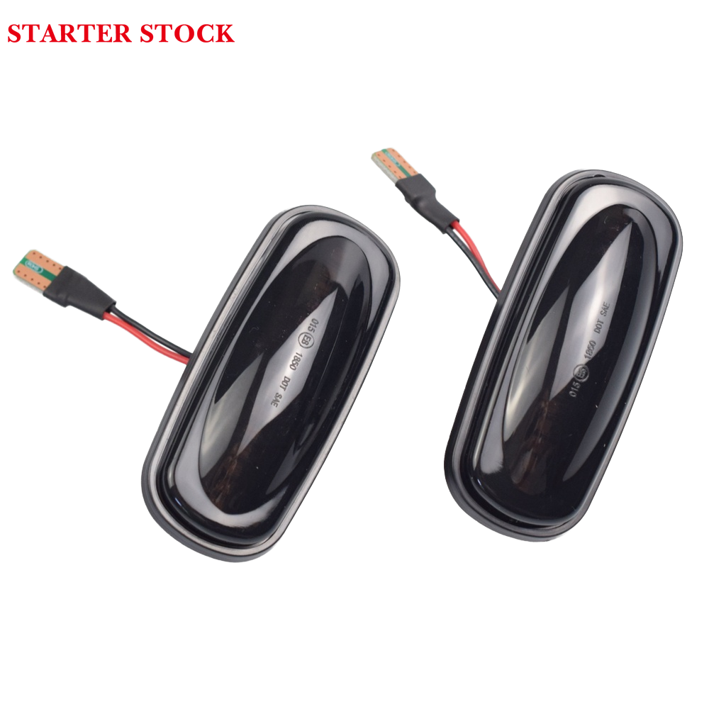 New 2x Amber LED Side Marker Light Repeater Indicator Lamp for Land Rover Discovery 2 99-04 Defender Freelander 1 Turn Signals