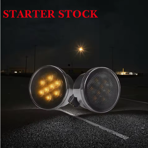 For OVOVS LED Turn Signal Lights with Smoked Lens for Jeep for Wrangler Jk Front Fender Amber Indicatorpicture2