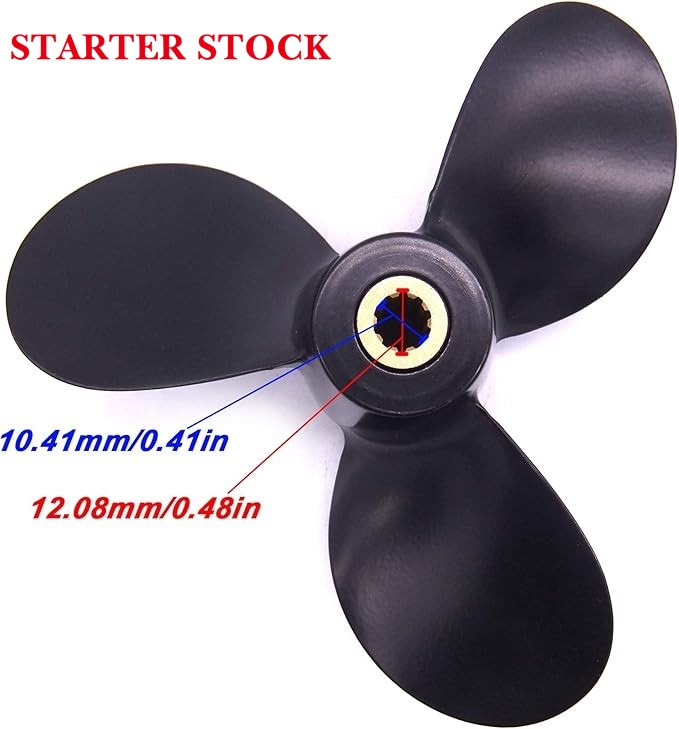 Boat Motor 58111-98651-019 Aluminum Alloy Propeller 7 1/2x7 7.5x7 for Suzuki DF4 DT5 DT6 Outboard Engine
