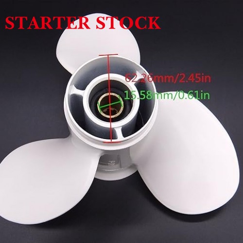 Boat Motor 9 1/4x10-J for Yamaha 9.9HP 15HP Outboard Engine Parts 63V-45952-10-00 9.25x10picture3