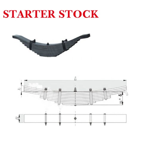 New Condition Stainless Steel Leaf Spring Auto Spare Parts for Semi-Trailer Axle Use for Truck Drivetrain & Axlespicture5