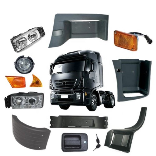 Piezas de repuesto para camiones Iveco, destinadas a camiones de carga pesada como el Eurocargo; amplio surtido de piezas de repuesto en perfecto estado para carrocerías y chasis de motores