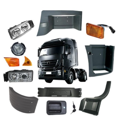 Piezas de repuesto para camiones Iveco, destinadas a camiones de carga pesada como el Eurocargo; amplio surtido de piezas de repuesto para carrocerías y chasis de motores nuevos