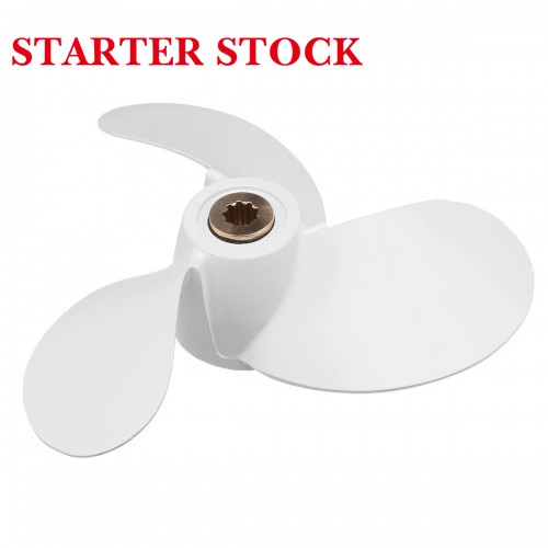 Outboard Propeller for 2.5-3HP 6L5-45943-00-EL Aluminium Alloy White 9 Spline Tooth Boat Propellerpicture3