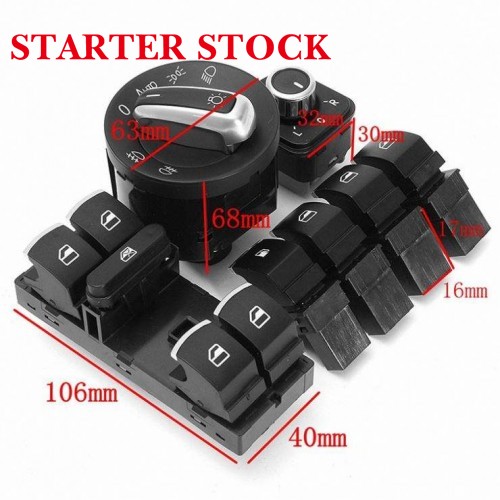OEM 5ND941431A Headlight Switch for B6 B7 12V VW New Condition Window Lift Button for Yaris 2006-2010 207 2008 Pcspicture2