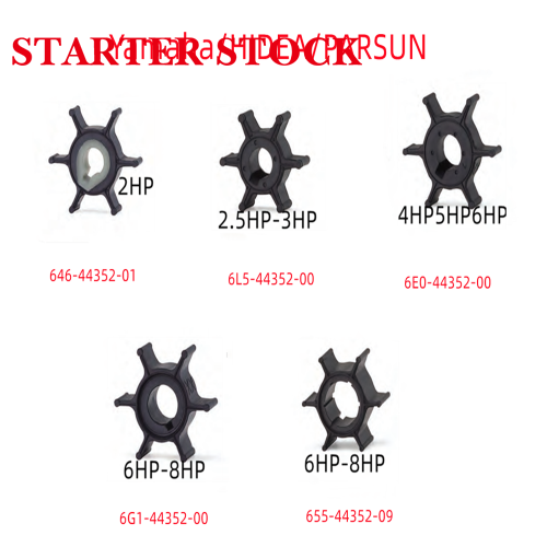 646-44352-01-00 Water Pump Impeller for Yamaha Mariner Outboard 2 HP 2A 2B 2C Boat Motor Engine Parts Replacement Sierra 47-80395Mpicture3