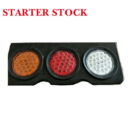 New Universal Semi Trailer Body Parts with Round Combination LED Rear Light Tail in Red Yellow White Colorspicture4