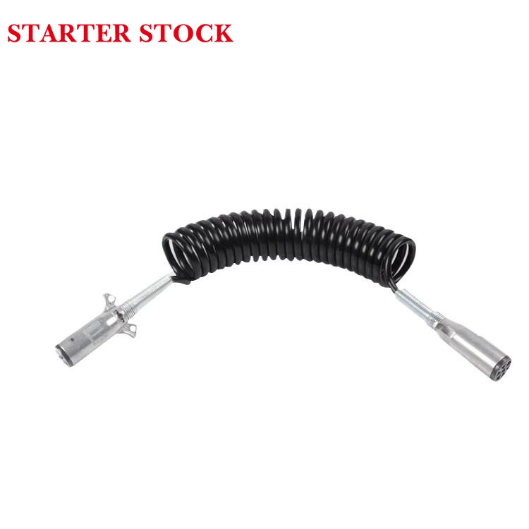 Cable de conexión para semirremolque de uso pesado, muelle de cable de TPU, piezas del cable de alimentación de movimiento; en perfecto estado, adecuadas para automóviles y semirremolques