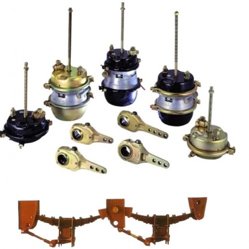 Cámara de frenos neumáticos para camiones pesados de 60 toneladas, de alta calidad y en perfecto estado. Es un componente esencial para los chasis de semirremolques