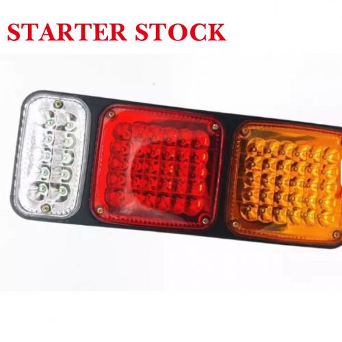 New 24V Red Waterproof Rear Tail Lights Trailer Truck Warning Parts with Condition Condition Newpicture3