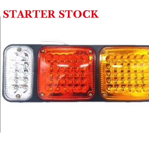 New 24V Red Waterproof Rear Tail Lights Trailer Truck Warning Parts with Condition Condition Newpicture5