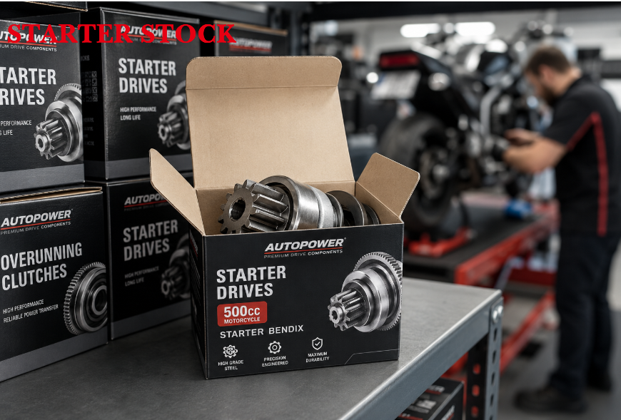 Professio<i></i>nal B2B inventory of high-grade motorcycle starter drives and overrunning clutches for repair networks Professio<i></i>nal B2B inventory of high-grade motorcycle starter drives and overrunning clutches for repair networks