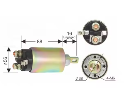 High Quality Full Copper Solenoid Switch 12V Factory Direct Starter Replacement Repair Manufactured