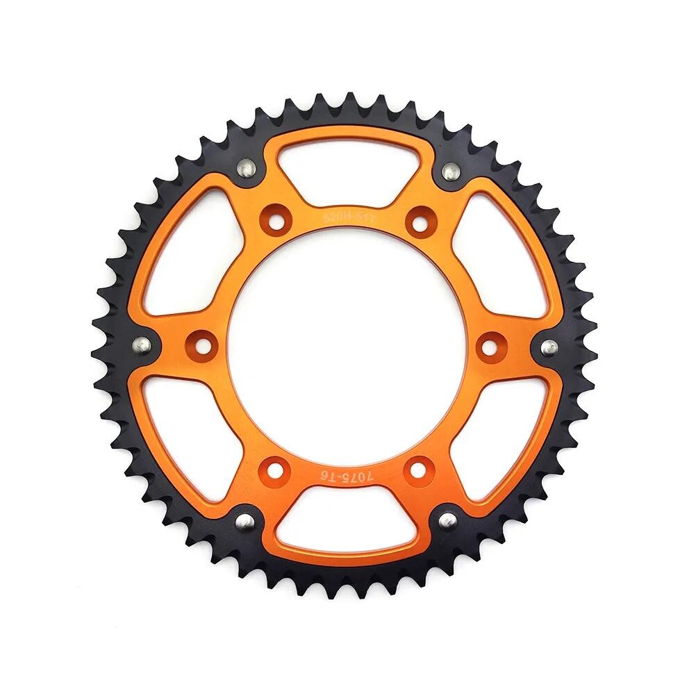 Motorcycle Dirt Bike EXC EXCF SX SXF Steel Aluminum Alloy Dual Rear Sprocket 520 51T 52T for KTM HUSQVARNA GASGAS