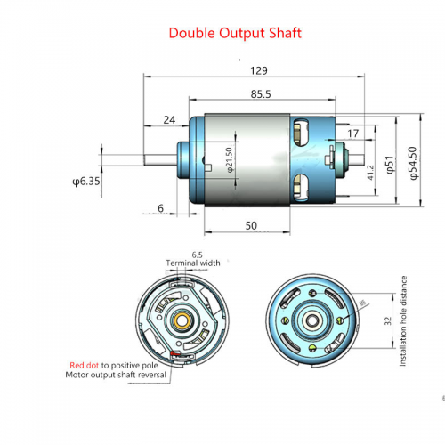 Powerful Electric 997 DC Motor 12v 24V 36v 3000-18000 Rpm High Speed Brushed DC Motor for Electric Drill Lawn Mowerpicture2