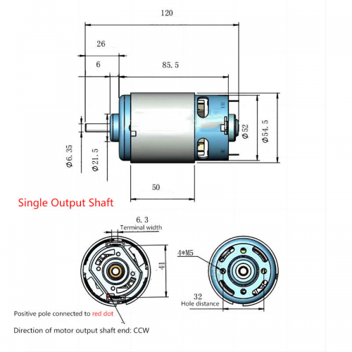 Powerful Electric 997 DC Motor 12v 24V 36v 3000-18000 Rpm High Speed Brushed DC Motor for Electric Drill Lawn Mowerpicture3