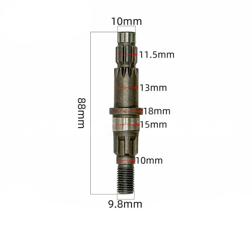 Gasoline lawn mower brushcutter work head special shaft 6 teeth shaft lawn mower output shaftpicture5