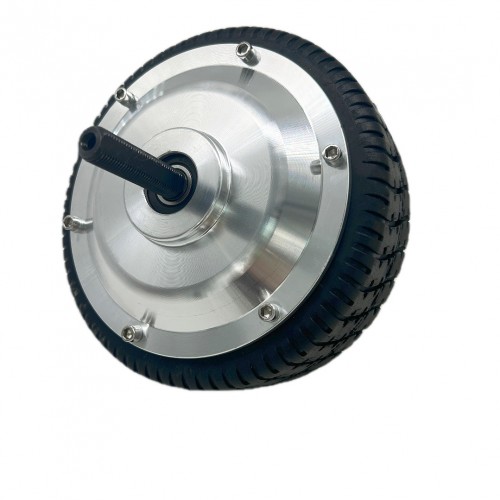 6 inch silver cover dual axle hub motor 12V/48V DC brushless motor magnetic encoder motorpicture3
