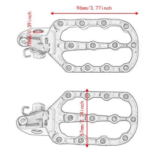 Motorcycle Foot Pegs Pedal for KTM 85SX 125SX 250SX 125 250 350 450 XC-Fpicture4