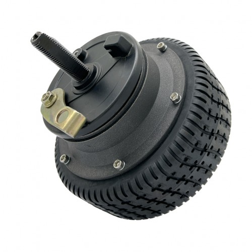 6 inch black cover dual shaft drum brake motor 12V/48V brushless DC motor electric car wheel motorpicture5