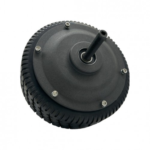 6 inch black cover dual shaft drum brake motor 12V/48V brushless DC motor electric car wheel motorpicture4