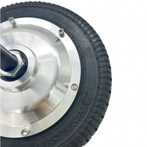 Chassis robot motor 8 inch encoder 12V/24V/36V brushless DC silver cover wheel motorpicture2